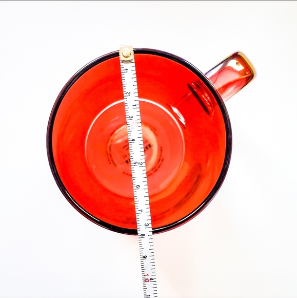 Starbucks Red Holographic Iridescent Rainbow Glass Kitchen Mug 14oz Holiday 2019 - Picture 4 of 7